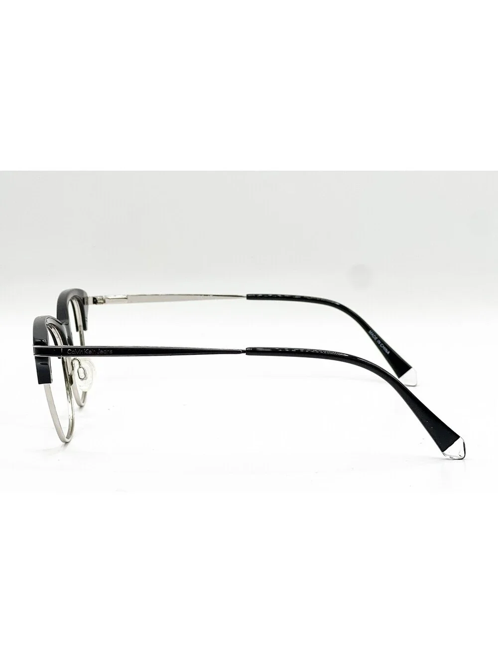 Calvin Klein Jeans Ckj23208 001 Black Silver Authentic Eyeglass Frames 50-19